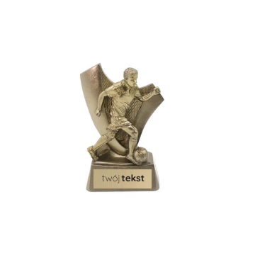 Statuetka Piłkarz - atrakcyjna figurka odlewana z Twoim grawerem - wysokość 10cm - FOL055