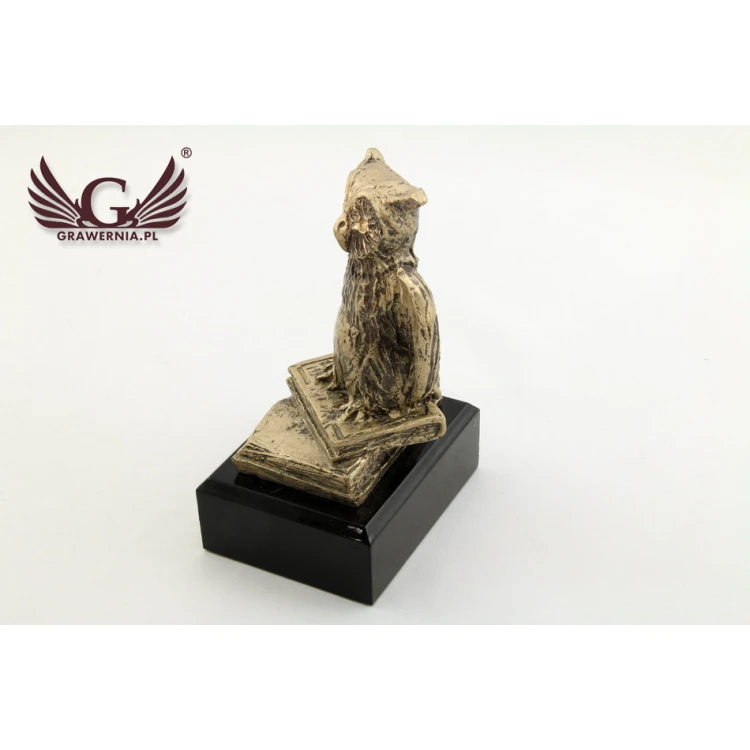 Statuetka Sowa - atrakcyjna figurka odlewana - wysokość 12,5 cm