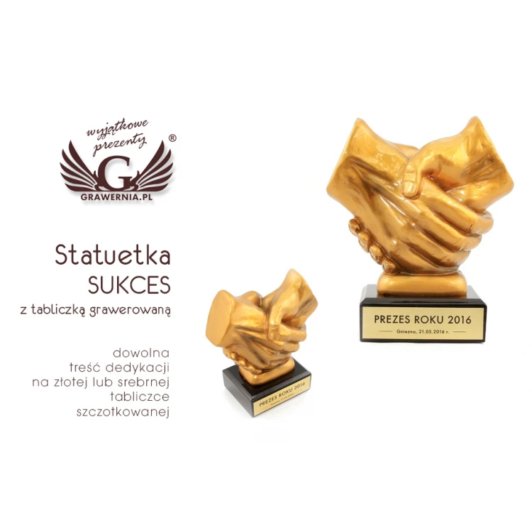 Statuetka SUKCES - atrakcyjna figurka odlewana - wysokość 16cm