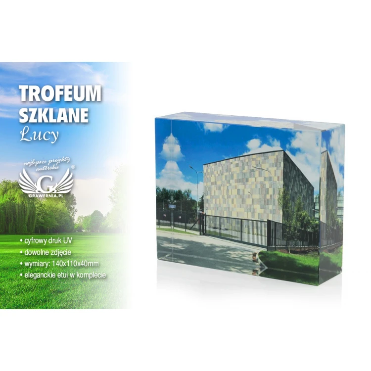 Statuetka szklana ze zdjęciem - LUCY - TSZ107