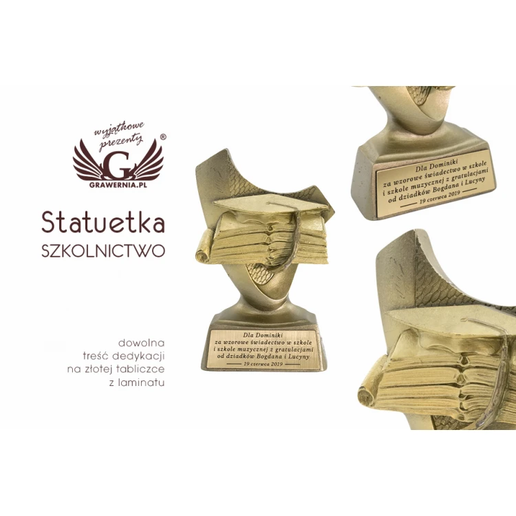 Statuetka Szkolnictwo - atrakcyjna figurka odlewana - wysokość 10cm - FOL037