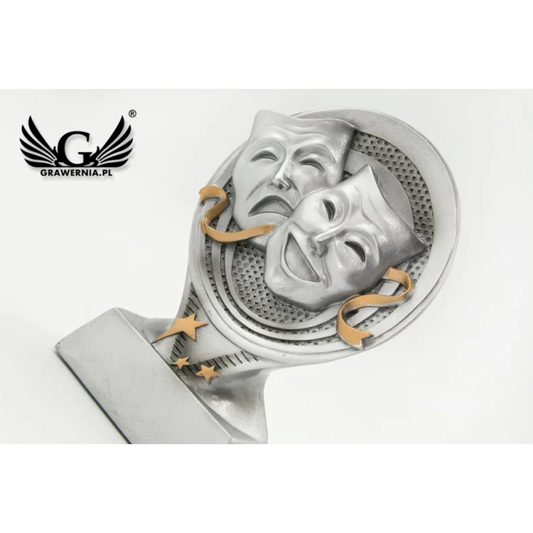 Statuetka Teatr Silver - atrakcyjna figurka odlewana - wysokość 14cm - FOL042