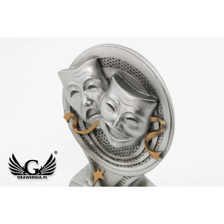 Statuetka Teatr Silver - atrakcyjna figurka odlewana - wysokość 14cm - FOL042