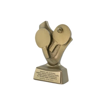 Statuetka tenis stołowy 2 - atrakcyjna figurka odlewana - wysokość: 10cm - FOL033
