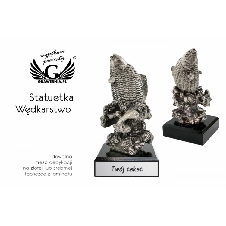 Statuetka Wędkarstwo 1 - atrakcyjna figurka odlewana - wysokość 20cm - FOL038