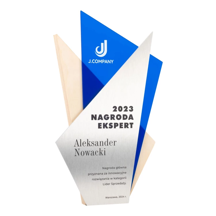 Statuetka z logo firmy - nagroda za wyjątkowe osiągnięcie - wys. 25,5cm - DTA103