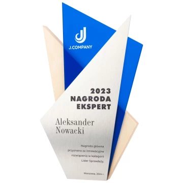 Statuetka z logo firmy - nagroda za wyjątkowe osiągnięcie - wys. 25,5cm - DTA103