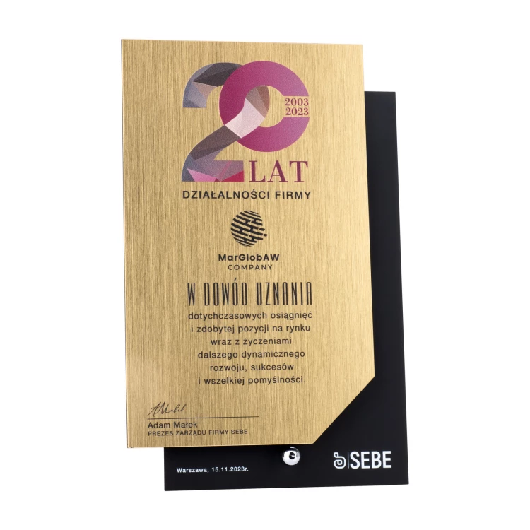 Statuetka biznesowa jubileuszowa - wys. 20cm - DTA116