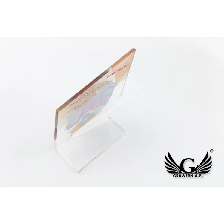 Statuetka z plexi - OSP - druk UV z dowolną fotografią - model DTA56 - wys. 11,5cm
