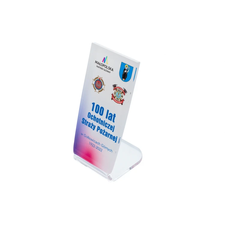 Statuetka z plexi z dowolną grafiką - druk UV - DTA076 - wys. 13cm