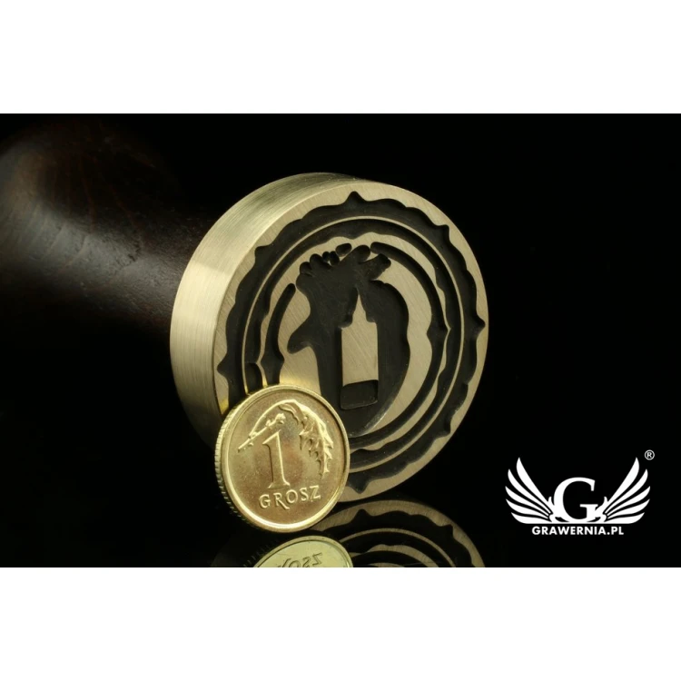 Stempel do odbijania w laku - CNC - średnica 35mm