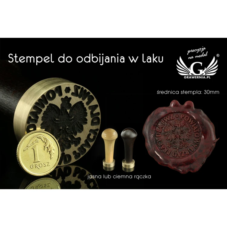 Stempel do odbijania w laku - CNC - średnica 30mm 
