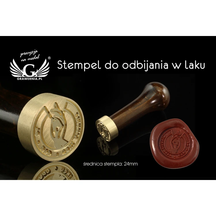 Stempel do odbijania w laku - CNC - średnica 24mm 