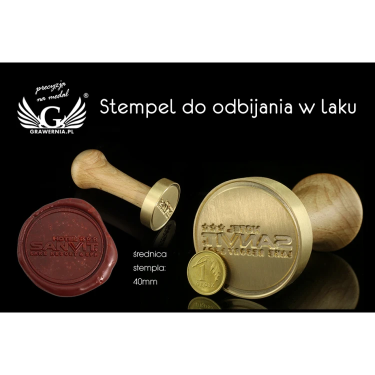Stempel do odbijania w laku - CNC - średnica 40mm 