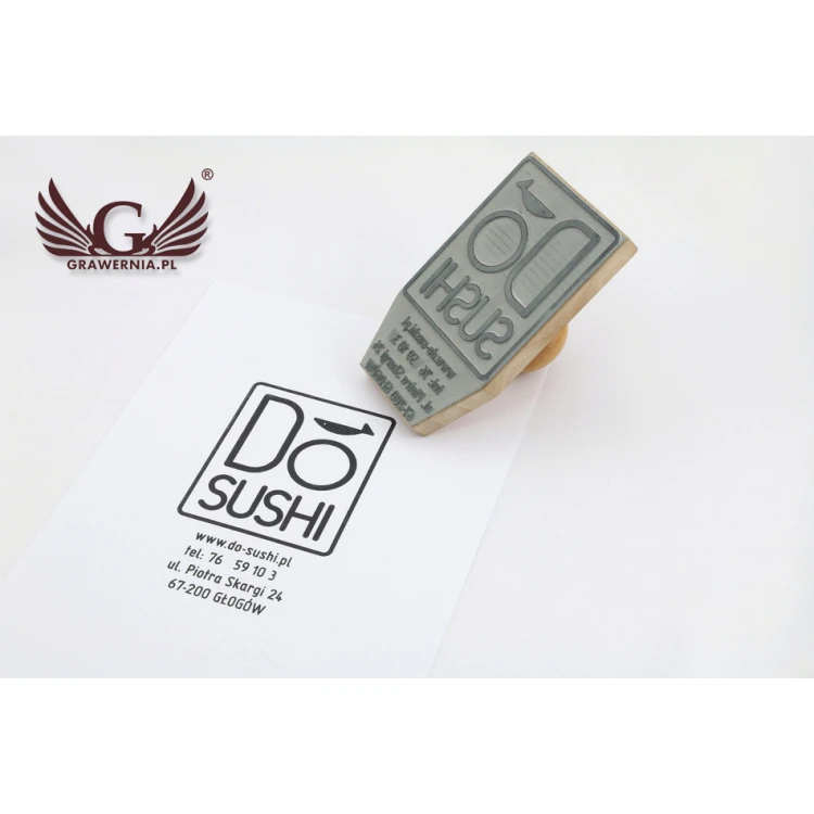 Stempel do odbijania w tuszu - wymiary odbicia 147x85mm