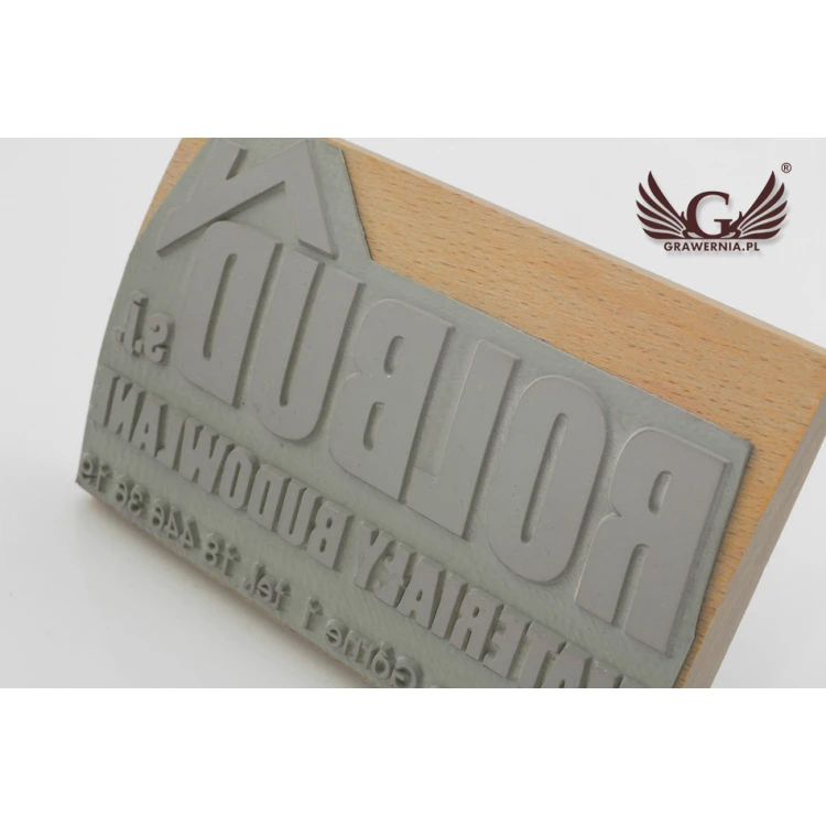 Stempel do odbijania w tuszu - wymiary odbicia 120x70mm