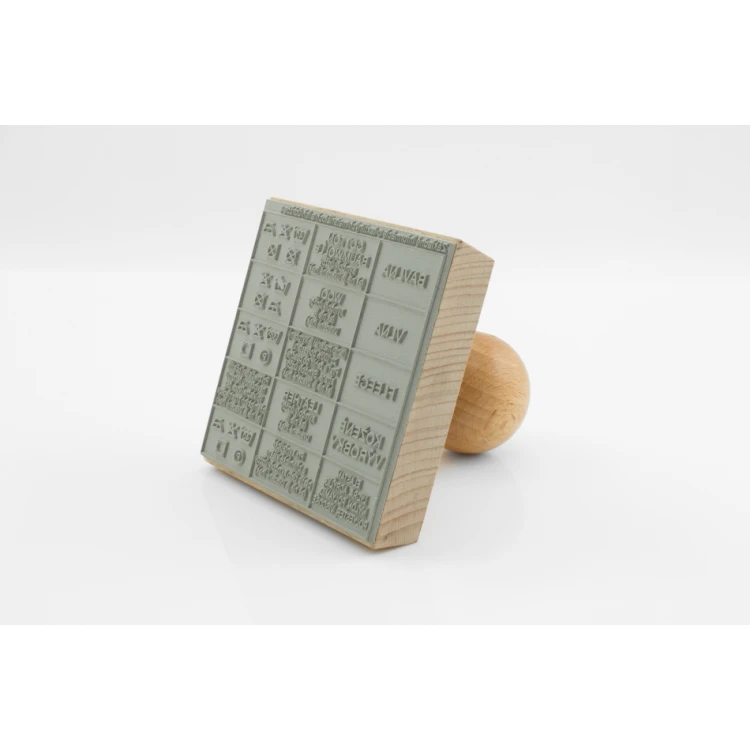 Stempel do odbijania w tuszu - wymiary odbicia: 80x80mm