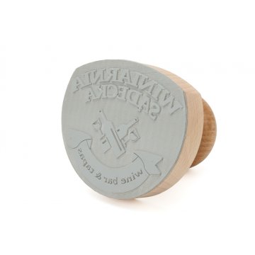 Stempel do toreb papierowych do odbijania w tuszu - wymiary odbicia: 85x85mm