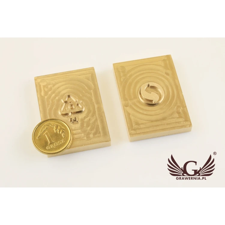 Stempel do wyciskania logotypu na gorąco i zimno - wymiary matrycy: 25x35mm - CNC