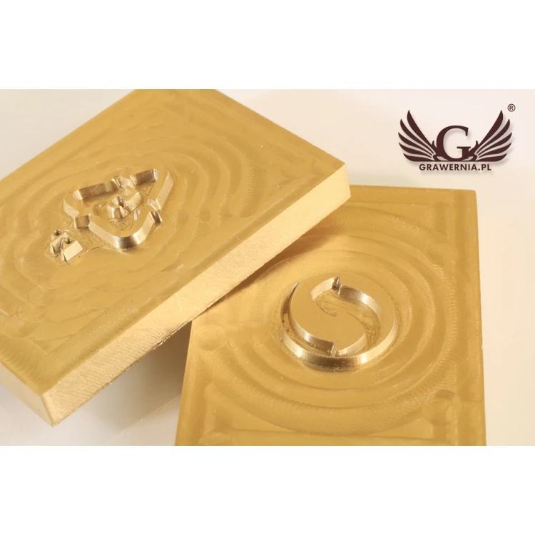 Stempel do wyciskania logotypu na gorąco i zimno - wymiary matrycy: 25x35mm - CNC