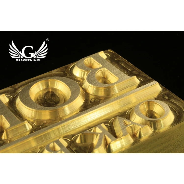Stempel do wyciskania logotypu na gorąco i zimno - wymiary matrycy: 95x45mm - CNC