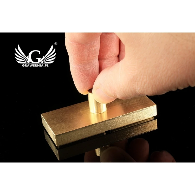 Stempel do wyciskania logotypu na gorąco i zimno - wymiary matrycy: 72x31mm -  CNC 