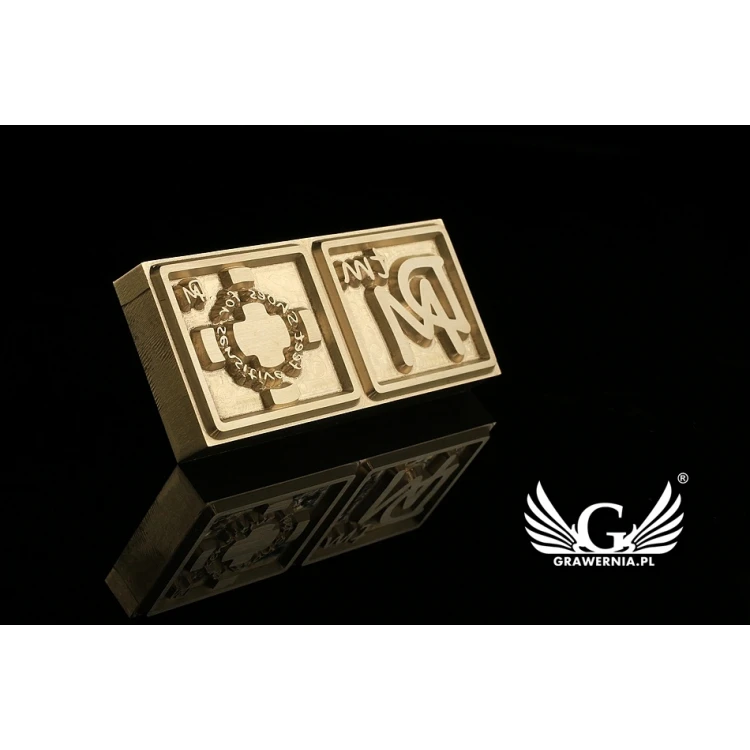 Stempel do wyciskania logotypu na gorąco i zimno - wymiary matrycy: 72x31mm -  CNC 