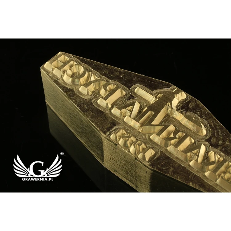 Stempel do wyciskania logotypu na gorąco i zimno - wymiary matrycy: 67x23mm -  CNC 