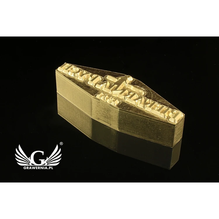 Stempel do wyciskania logotypu na gorąco i zimno - wymiary matrycy: 67x23mm -  CNC 