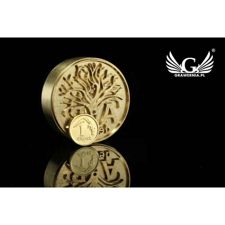 Stempel do wyciskania logotypu na gorąco i zimno - średnica matrycy: 42mm -  CNC 