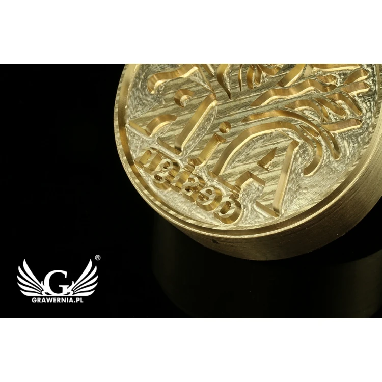 Stempel do wyciskania logotypu na gorąco i zimno - średnica matrycy: 42mm -  CNC 