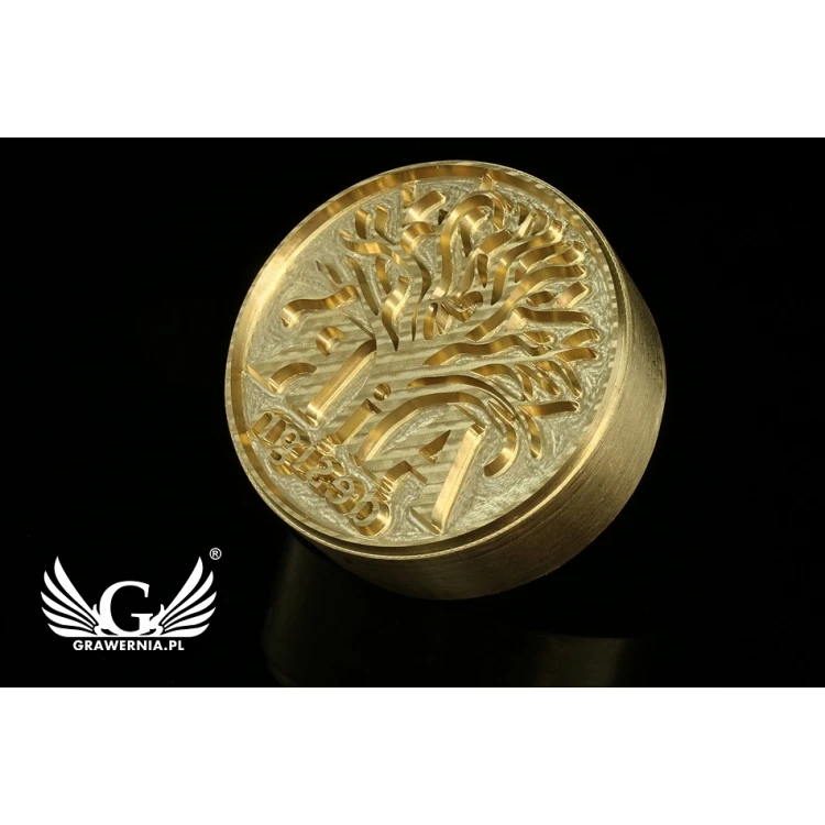 Stempel do wyciskania logotypu na gorąco i zimno - średnica matrycy: 42mm -  CNC 