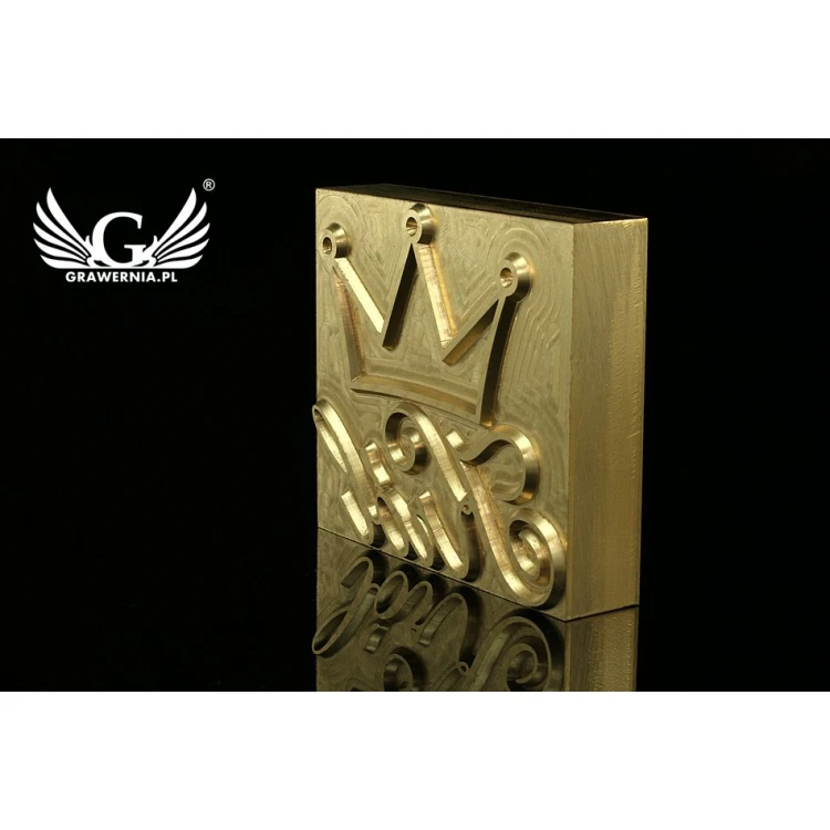 Stempel do wyciskania logotypu na gorąco i zimno - wymiary matrycy: 62x55mm - CNC
