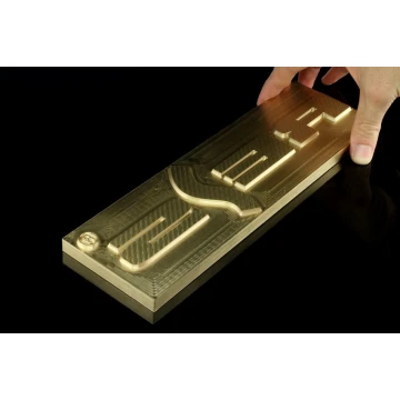 Stempel do wyciskania logotypu na gorąco - wymiary matrycy: 275x92mm - CNC