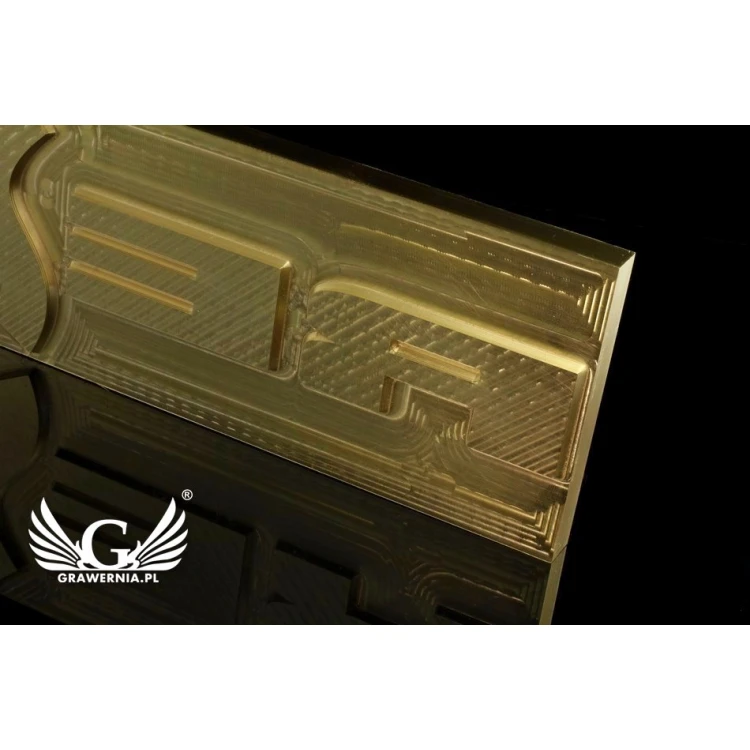 Stempel do wyciskania logotypu na gorąco - wymiary matrycy: 275x92mm - CNC