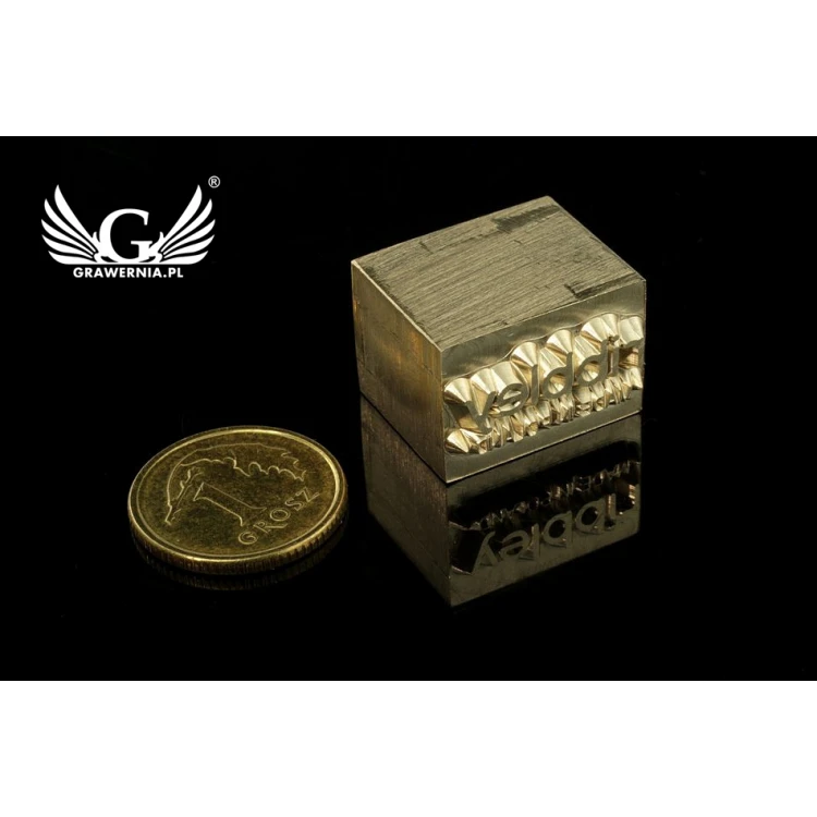 Stempel do wyciskania logotypu na gorąco i zimno - wymiary matrycy: 17x12mm - CNC