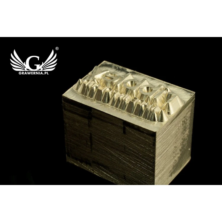 Stempel do wyciskania logotypu na gorąco i zimno - wymiary matrycy: 17x12mm - CNC