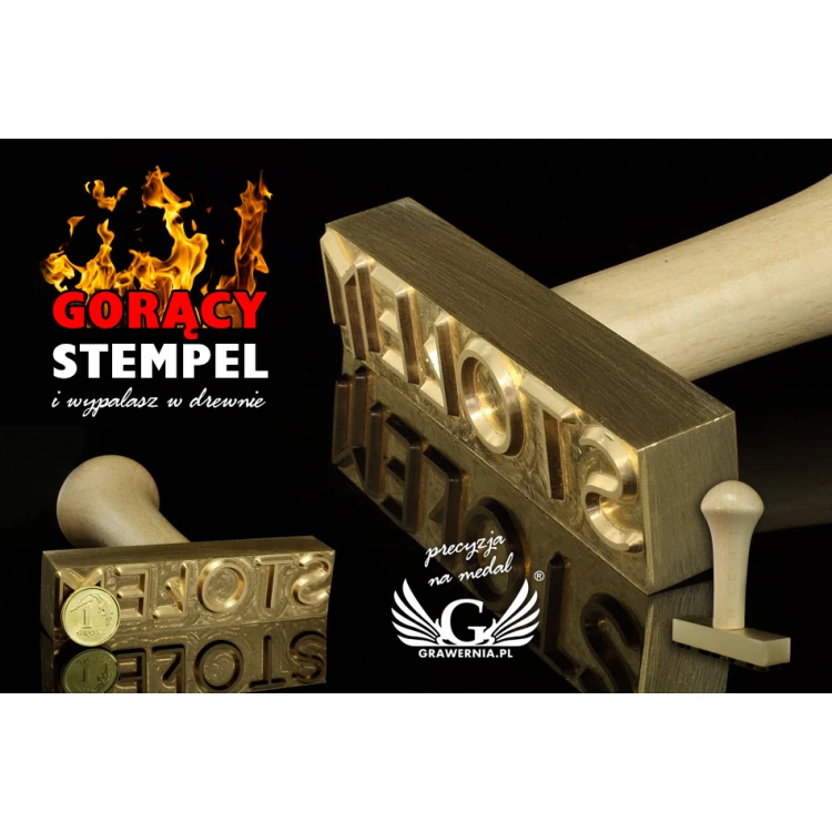 Stempel do odbijania - CNC - wymiary matrycy: 80x20mm