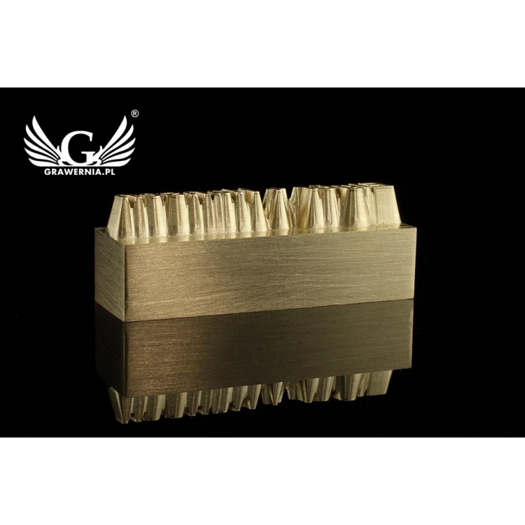 Stempel do wyciskania logotypu na gorąco i zimno - wymiary matrycy: 41x13mm - CNC 