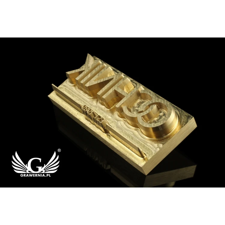 Stempel do wyciskania logotypu na gorąco i zimno - wymiary matrycy: 55x24mm - CNC