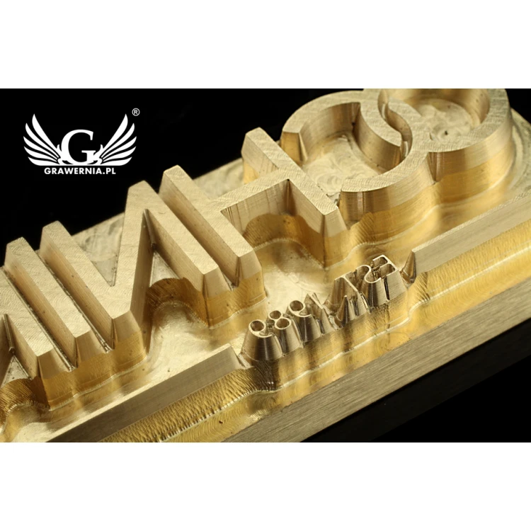 Stempel do wyciskania logotypu na gorąco i zimno - wymiary matrycy: 55x24mm - CNC