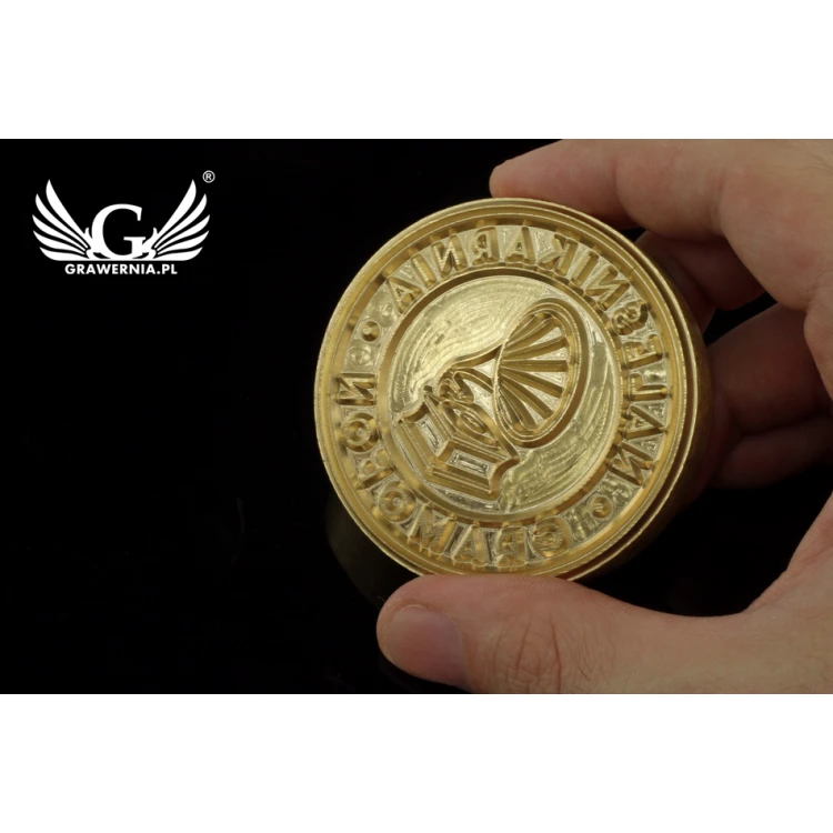 Stempel do wyciskania logotypu na gorąco i zimno - średnica matrycy: 63mm -  CNC 
