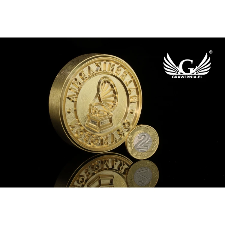 Stempel do wyciskania logotypu na gorąco i zimno - średnica matrycy: 63mm -  CNC 