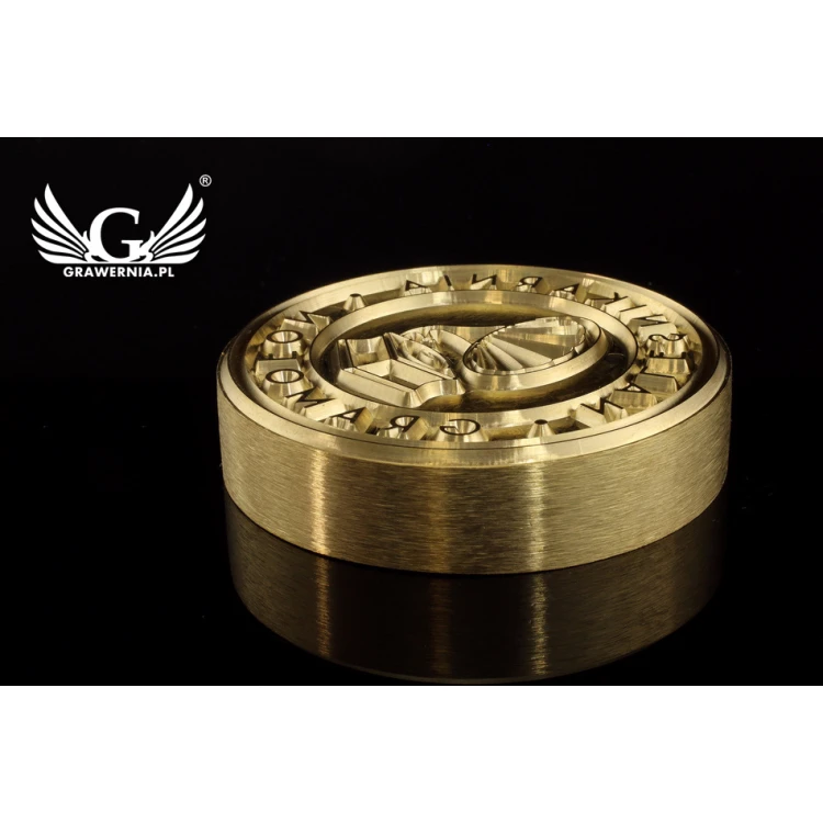 Stempel do wyciskania logotypu na gorąco i zimno - średnica matrycy: 63mm -  CNC 