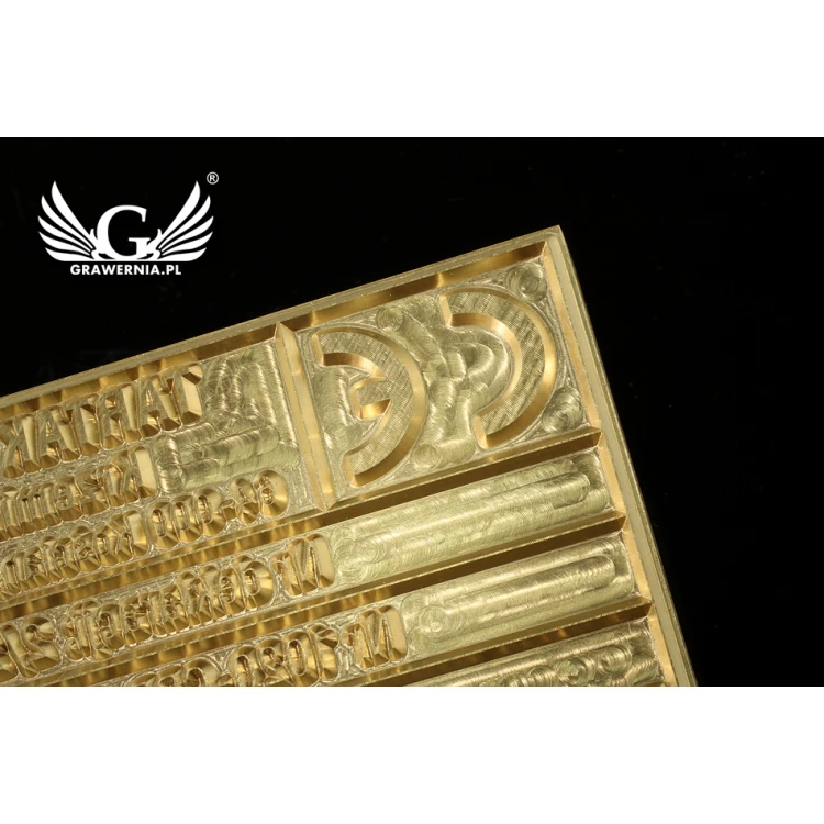 Stempel do wyciskania logotypu na gorąco i zimno - wymiary matrycy: 103x53mm - CNC