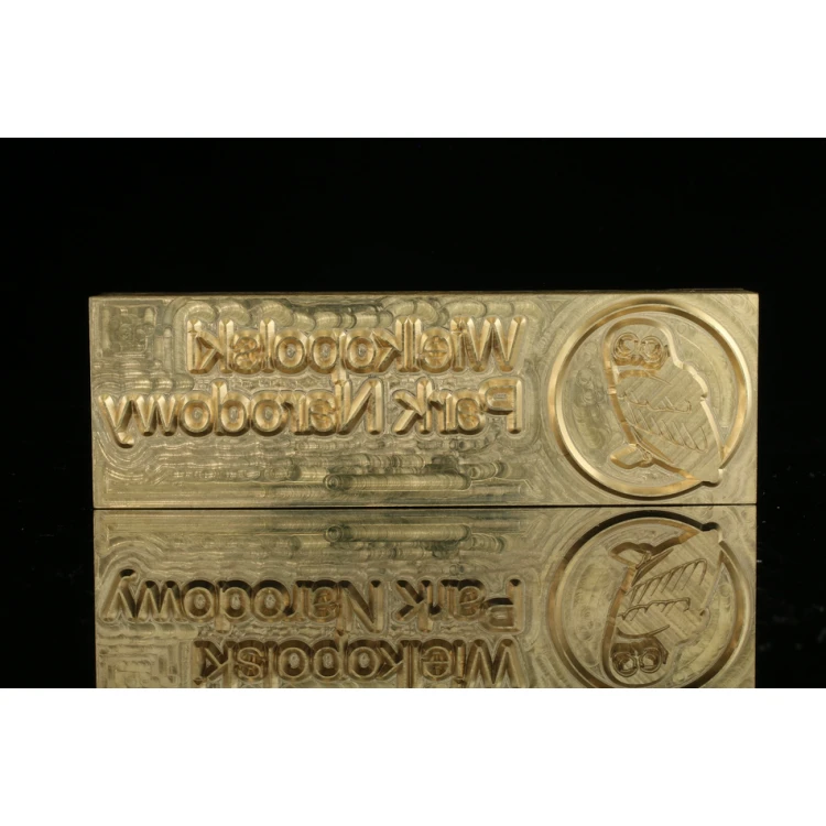 Stempel do wyciskania logotypu na gorąco i zimno - wymiary matrycy: 103x33mm - CNC