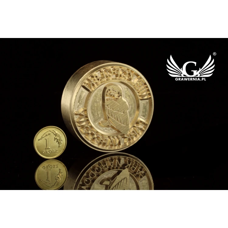 Stempel do wyciskania logotypu na gorąco i zimno - średnica: 43mm - CNC
