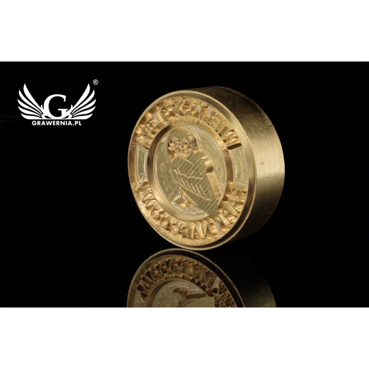 Stempel do wyciskania logotypu na gorąco i zimno - średnica: 43mm - CNC
