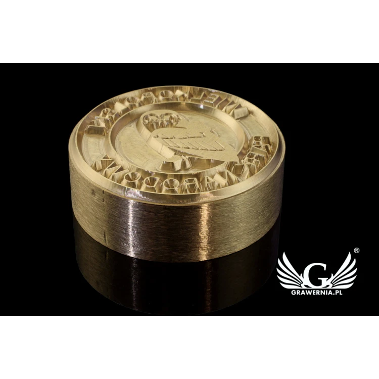 Stempel do wyciskania logotypu na gorąco i zimno - średnica: 43mm - CNC