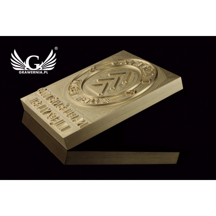 Stempel do wyciskania logotypu na gorąco i zimno - wymiary matrycy: 100x123mm - CNC